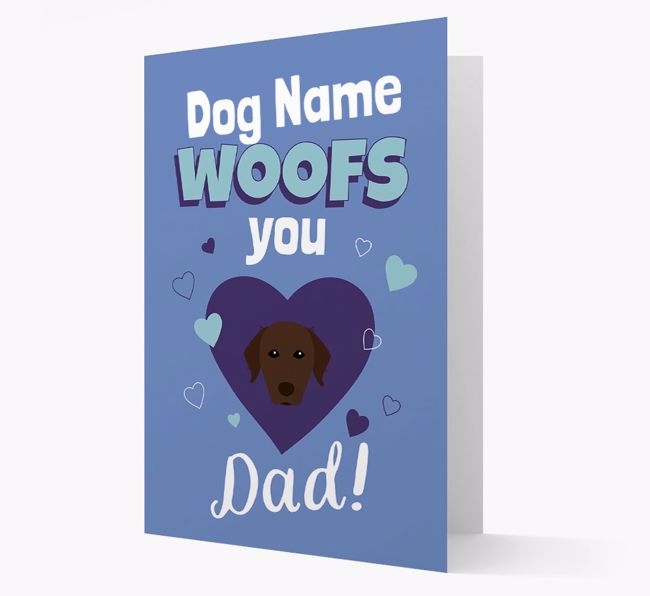 'I Woof You Dad' - Personalised {breedFullName} Card